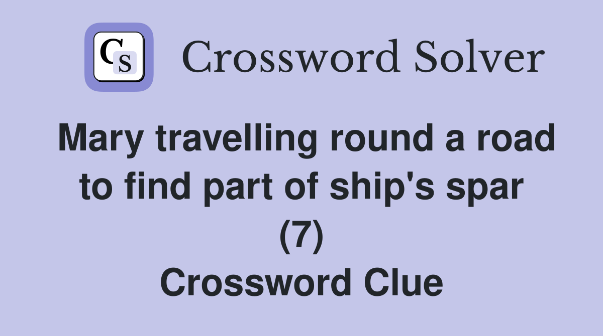 sailboat spar crossword clue